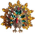 Cute Turkey Rhinestone Thanksgiving Brooch Lapel Pins for Women Girls Fashion Crystal Unique Animal Brooches Pin Ceremony Clothes Accessories Cute...