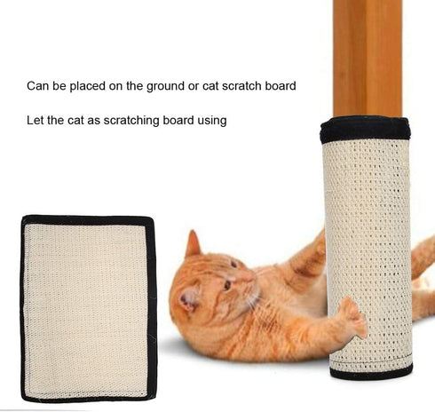 Table Leg Scratch Board, Sofa Scratcher Mat Furniture Protect Sofa Sisal Scratch Protect, White Table Leg Furniture Protection Pets for Cats(White...