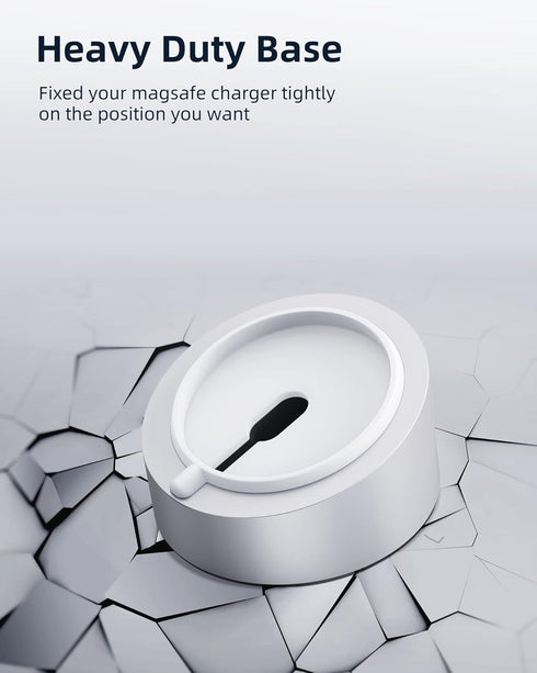 Stouchi Mag- Safe Charger Stand Wireless Charging Heavy-Duty Premium Metal Holder Mount Base Desktop Dock for iOS17 iPhone 15/14/13/12 Mag- Safe C...