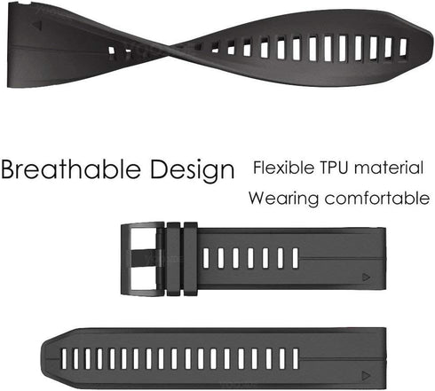 for Garmin Instinct Watch Band,YOOSIDE 22mm Quick Fit Silicone Sport Waterproof Replacement Watch Band Strap for Garmin Instinct/Fenix 5/5 Plus/Fo...