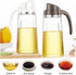 Marbrasse Oil Dispenser for Kitchen,20 OZ /600ml Leakproof Glass Oil Bottle with Auto Flip Cap,Olive Oil Container for Kitchen Cooking (White)...