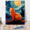 TUMOVO Paint by Number for Adults, DIY Oil Painting for Adults Kids Paint by Number Starry Night Cat Paint by Numbers for Beginner Adults Paint-by...