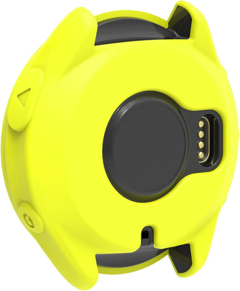 3 Pack Watch Cases Cover Intended for Garmin Forerunner 965 Silicone Protective Case Shell Smartwatch Accessories (Black+White+Yellow)...