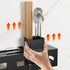 Wall Mount Utensil Rack, 15.7inch Stainless Steel Kitchen Knife Utensil Holder, Cookware Cutlery Holder Utensil Wall Shelf with Hooks for Spoons, ...