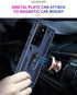 Military Grade Drop Impact for Samsung Galaxy S21 Ultra Case Galaxy S21 Ultra 5G Case 6.8 inch Metal Rotating Ring Kickstand Holder Armor Heavy Du...