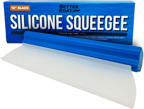Silicone Car Window Squeegee for Boat Windshields, RVs, and Auto Cleaning, Water Blade Wiper and Cleaner for Glass, Mirrors, and Shower Doors...
