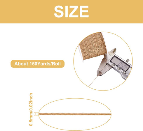 Pandahall 150 Yards Nylon Beading Cord 0.5mm Braided Nylon Thread String Chinese Knotting Cord with Plastic Spool for DIY Craft Jewelry Making (Bu...