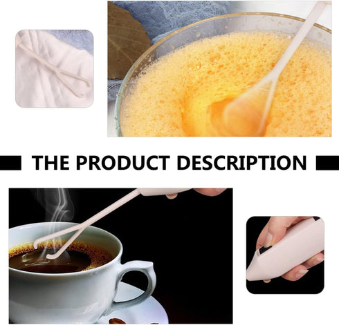 2pcs Electric Egg Baking Mixer Cooking Egg Hand Held Blender Hand Crank Egg Mini Blenders Mixer Electric Mini Whisk Handheld Frother Plastic White...