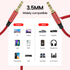 MOSWAG 1.64FT/0.5M 3.5mm Audio Aux Jack Cable to 3.5mm Aux Cable Male to Male Aux Cord Nylon Braided Stereo Jack Cord for Phones,Headphones,Speake...