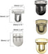 8 Sets Tuck Lock Clasp Catch Purse Buckle Fasteners Wallet Buckle Purse Metal Clasp Locks for DIY Craft Bag Leather Handbags Making (4 Colors)...