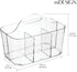 mDesign Plastic Cutlery Storage Organizer Caddy Bin Tote with Handle - Kitchen Cabinet Divided Pantry Basket for Forks, Knives, Spoons, Napkins, I...