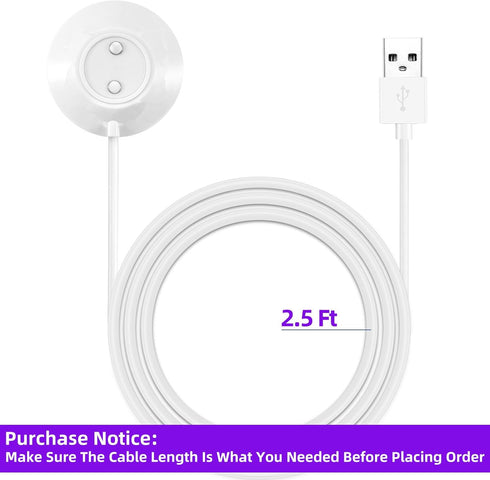 Rose Charger, Replacement Rose Standing Base Dock Station, Magnetic Fast Charging USB Cable Charger for Rose - 2 Pack, 2.5Ft...