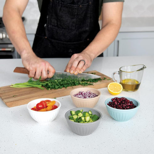 Nordic Ware Mini Prep and Serve Mixing Bowls Set, 4-Piece, Earth-Tones...