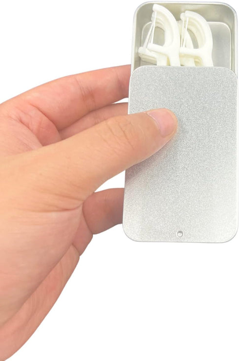 2Pack Dental Floss Portable Case,Dental Floss Dispenser,Storage 24 Picks Adult Floss in Box,Refillable Glide Floss,Portable Travel Floss Box for T...