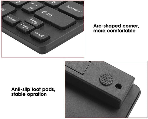Wired Mini Japanese Keyboard,USB Interface Keyboard with White Japanese Lettering for Computer, Mute Ultra-Thin 78 Key Japanese English Black USB ...