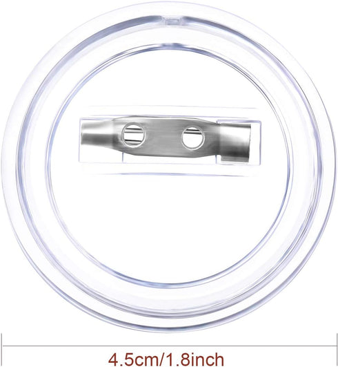 50 Pack Acrylic Button Pins Badge Clear Button Pins Custom Button Pins Kit Blank Button Pins Bulk Photo Buttons Make Your Own Buttons Pins for DIY...