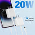 iPhone Charger, 2 Pack 20W PD USB C Wall Fast Charger Adapter with 2 Pack 10FT Long Type C to Lightning Cable Compatible with iPhone 14 13 12 11 P...