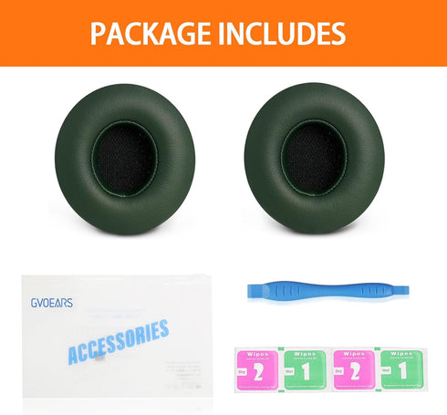 Solo 2 Solo 3 Ear Pad Replacement, GVOEARS Earpad Cushions for Beats Solo 2/3 Wired Wireless Headphones with Soft Leather Noise Isolation Memory F...