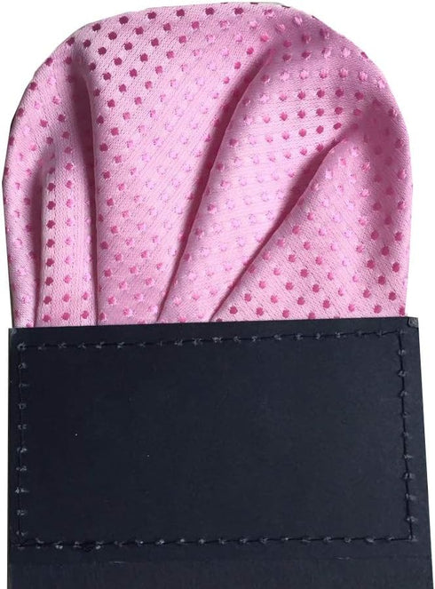 PreFolded Pocket Squares for Men On Card Polka dots Polyester Stain 8 Pieces...