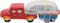 Beachcombers Truck/Camper Salt And Pepper Unique Ceramic Novelty Shakers Decor Decoration Red And White Truck/Camper...