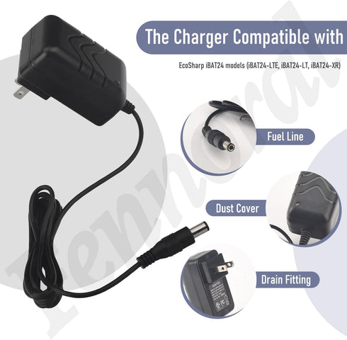 24VCHRG-QC iON+ Quick Charger Compatible with Snow Joe iBAT24 and 24VBAT Series Batteries for All iON Battery 24VBAT-LTE, 24VBAT-LT, 24VBAT, 24VBA...