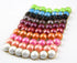 Pack of 25pcs 13mm White Pearl Half Resin Dome Cap Copper Base Buttons for Crafting Sewing Scarpbooking Scarf and Clothes...