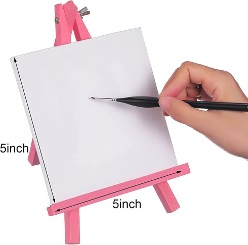 Hestya 12 Pieces Assorted Size Mini Art Canvas Stretched for Craft Painting Drawing (3 Inches, 4 Inch, 5 Inch, 6 Inch)...