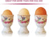 NobleEgg Egg Cups for Soft Boiled Eggs - Vintage Style Porcelain Egg Cups Holders, Authentic Egg Spoons, Stainless Steel...