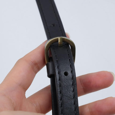 Semetall PU Leather Purse Handles 2 Pcs 65cm to 71cm Adjustable Shoulder Strap Black Purse Straps, Shoulder Strap Replacement for Crossbody...