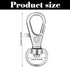 35 Pieces Swivel Clasps Lanyard Snap Hooks Swivel Snap Hooks Metal Keychain Clip Hooks Lobster Claw Clasps for Keychain Key Ring Crafts (Silver)...