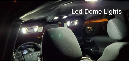 iBrightstar Super Bright LED Bulbs Package Kit Accessories Fit for Toyota Tacoma 2005-2021 Interior Map Dome Lights + Vanity Mirror Lights + Licen...