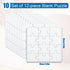 10 Sheets Blank Puzzles for Kids, 3.9 x 3.9 Inch Blank Puzzles 12 Piece Blank Jigsaw Puzzle All White Puzzles for Kids Birthday Games Activity Par...
