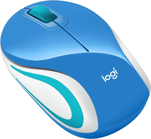 Logitech Wireless Mini Mouse M187 Ultra Portable,1000 DPI Optical Tracking, 3-Buttons, PC/Mac/Laptop - Palace Blue...