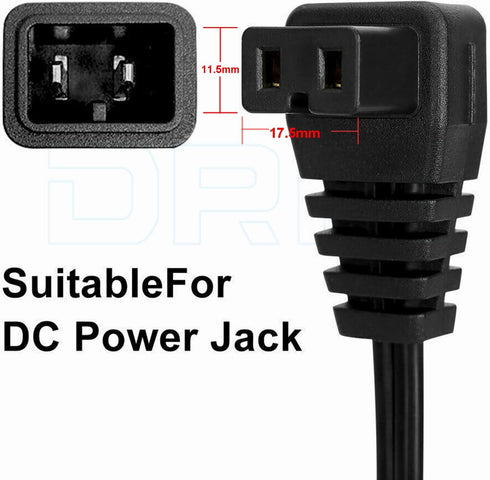 DRRI 12V DC Right Angle Duty Portable Compressor Mini Car Refrigerators Universal ThermoElectric Power Cable for Car, Truck, RV, Boat?Mobicool Coo...