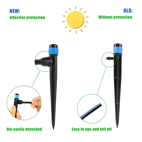 Drip Irrigation Emitters with Adjustable 360 Degree Water Flow Drippers Sprayer for 1/4 inch Tubing, Garden Drippers Sprayer Perfect for House Gar...