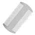 1Pc Silver Dual Action Stainless Steel Credit Card Size Comb Pocket Comb Anti-Static Hair Comb Beard Mustache Comb For Man Beauty and Personal Car...