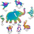 COGCHARGER 16 Pcs 8 Style Stainless Steel Filigree Charms Animal Shape Rainbow Pendants Multi Color Charms Pendants for Jewelry Earring Necklace M...