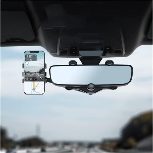 Maxicea Phone Holder Rear View Mirror, Ailsion Phone Holder, Maxicea Phone Holder, 360° Car Rearview Mirror Phone Holder for Car Mount Phone and G...