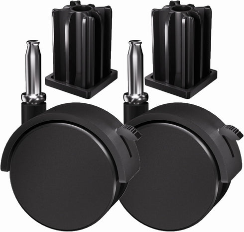 2 Pack Replacement 6414 Caster Wheel Swivel Caster Stem Style Locking Caster for Weber, Genesis, Spirit, Summit, Silver Gas Grills - BBQ Caster Wh...