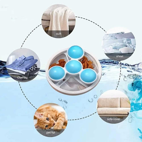 Washing Machine Float Filter Mesh Bag Hair Filter Hair Remover Cleaning and Decontamination Laundry Ball Laundry Care Ball Tray Catcher for Dog Ca...