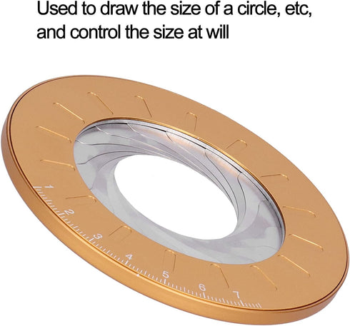 Round Measuring Tool, Circle Maker Tool Stainless Steel for Drawing for Designer for Circle Drawing for Woodworking...