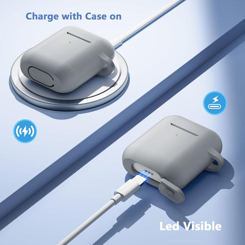 Lerobo for Airpod Case Cover, with Cleaner Kit and Magnetic Airpod Strap Anti-Lost Cord Sports Lanyard,Soft Slicone Cover Compatible with Apple Ai...
