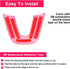 3PCS Steering Wheel Cover Trim Interior Accessories Decoration Kit for 2014-2020 Jeep Grand Cherokee Red ABS Plastic Sports Style (Red)...