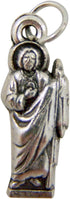 Religious Silver Toned Base Assorted Devotional Charm Pendant Medal, 7/8 Inch, Set of 6...