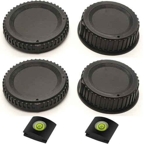 Rear Lens Cap and Front Body Cap for Nikon D850 D7500 D3500 D5600 DSLR with AF,AF-S,AF-P Lenses?Replaces Nikon BF-1B Cap and Fire Rock Hot Shoe Co...