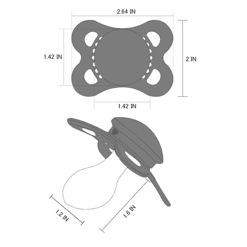 LittleForBig Bigshield Generation-3 Single Big Sized Pacifier Black...