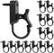 Hanger Hooks,String Light Hooks,Screw-in Hooks for Hanging String Lights and Wire,Wind Chimes,Plastic and Steel,Black,20 Pack...
