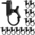 Hanger Hooks,String Light Hooks,Screw-in Hooks for Hanging String Lights and Wire,Wind Chimes,Plastic and Steel,Black,20 Pack...