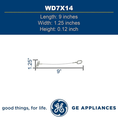 GE WD7X14 Dishwasher Door Cable (including eyelet), mettalic
