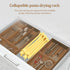 Ourokhome Collapsible Pasta Drying Rack, Plastic Foldable Homemade Fresh Spaghetti Stand Dryer Noodle Hanger for Kitchen with 10 Arms, Stable, Eas...